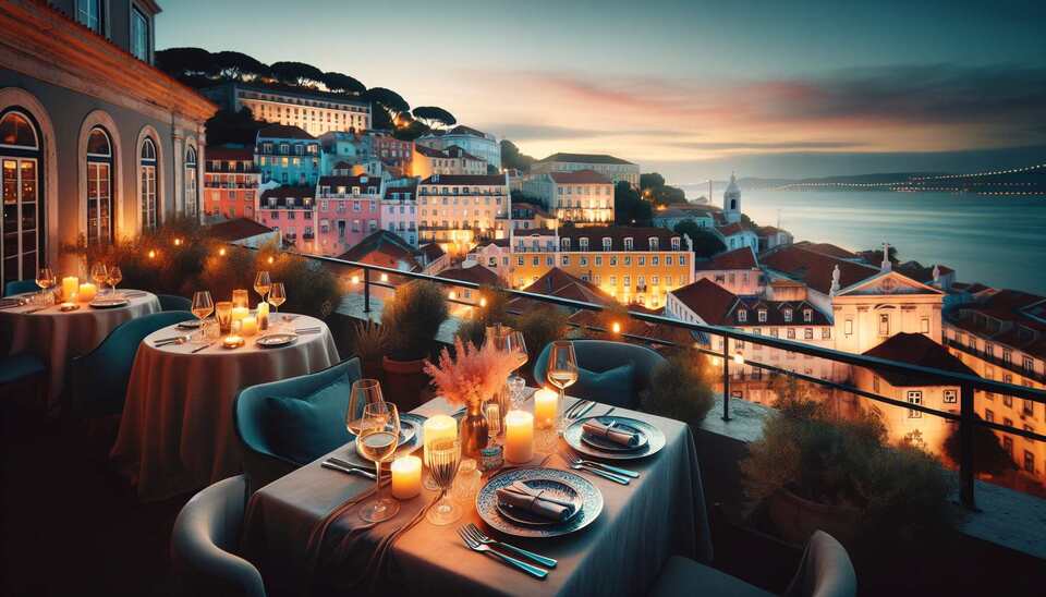 Restaurantes em Lisboa: Jantar Romântico com Terraço>