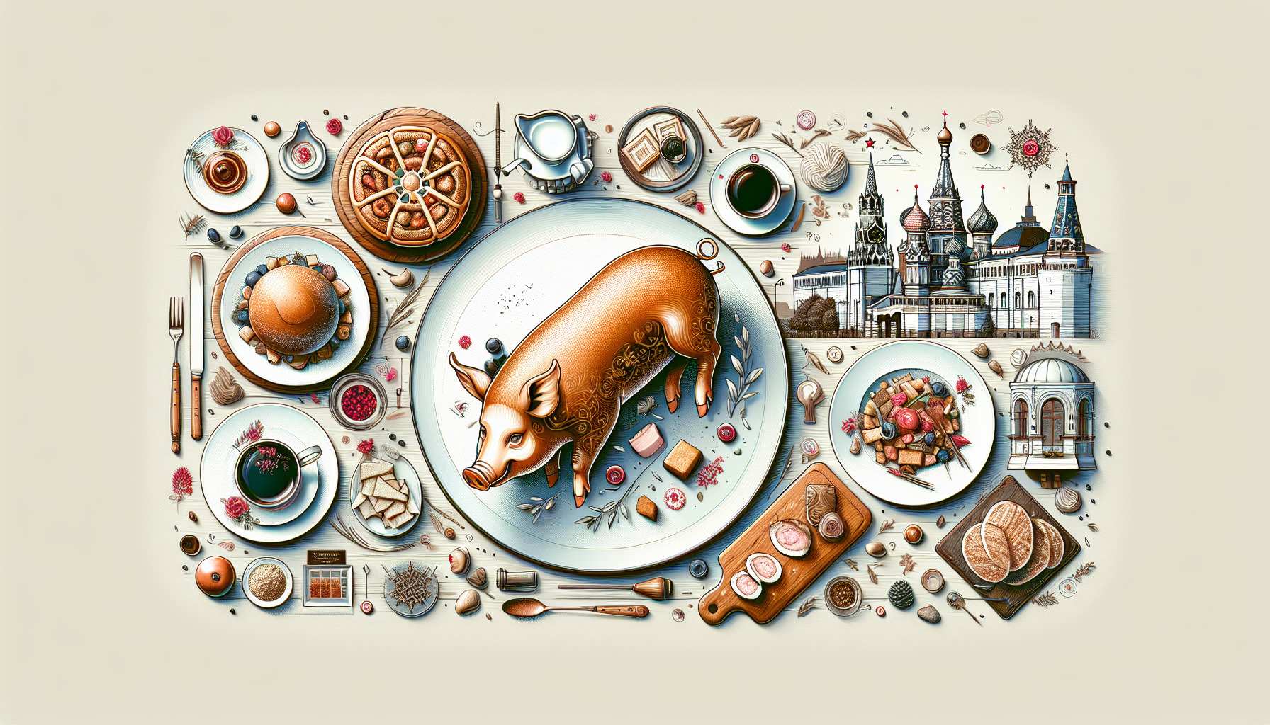 Вкус Москвы: рестораны с молочным поросёнком