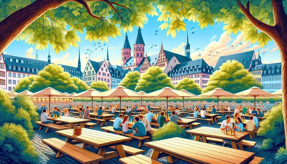 Entdecke die besten Biergärten in Mainz!>