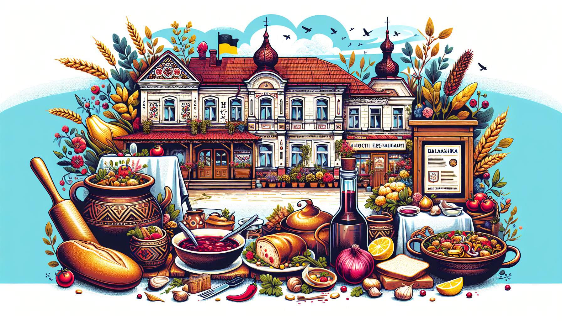 Украинская кухня и борщ в ресторанах Балашихи