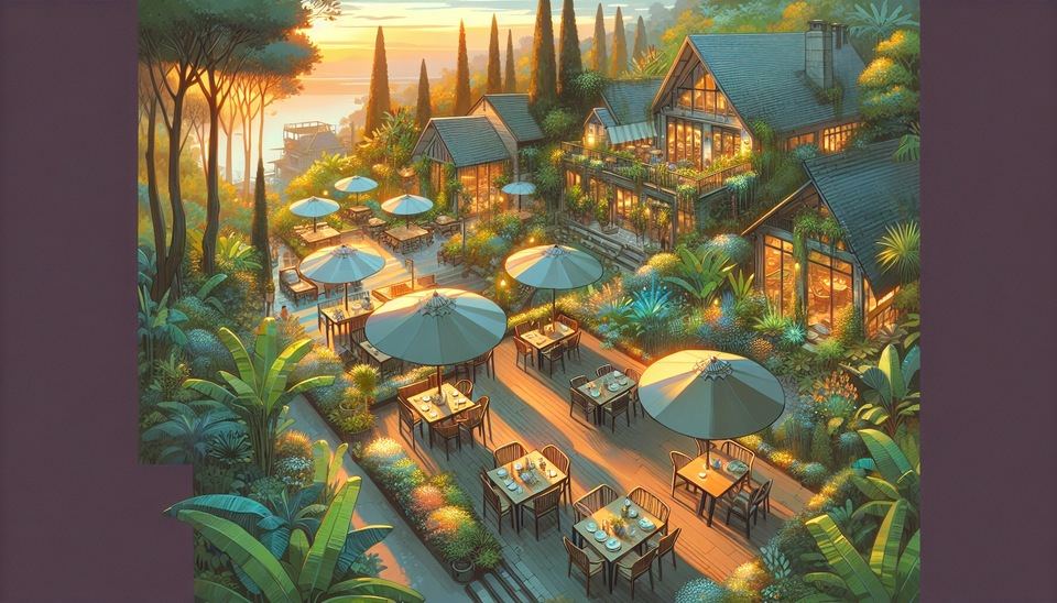 Découvrez des restaurants avec terrasse et jardin>