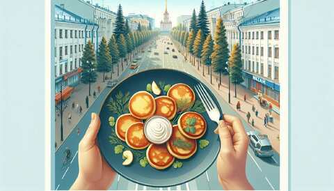 Вкусные драники на проспекте Победителей