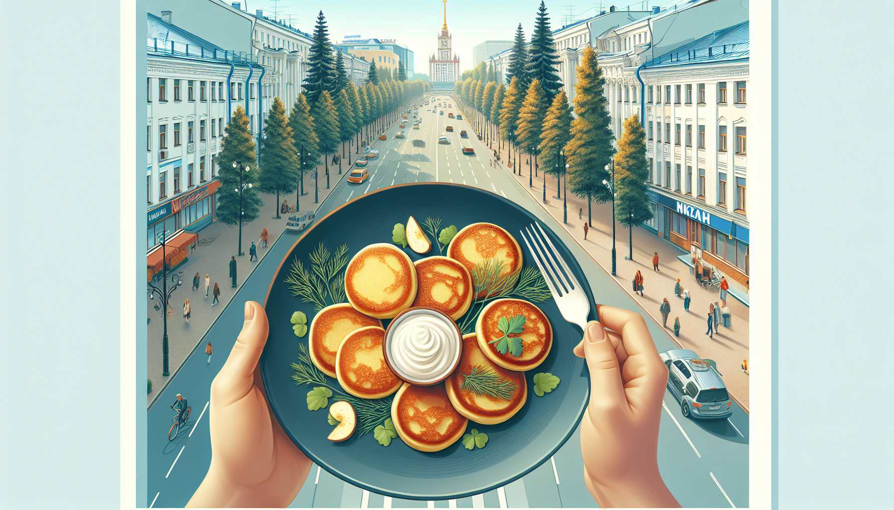 Вкусные драники на проспекте Победителей