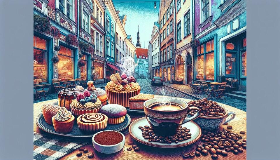 Лакомства Таллина: кофе и пирожные>