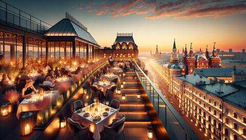 Восхитительные рестораны на крыше Москвы