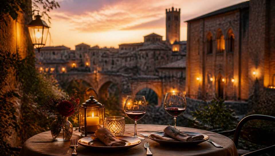 Cena romantica a Viterbo: cucina d’atmosfera>