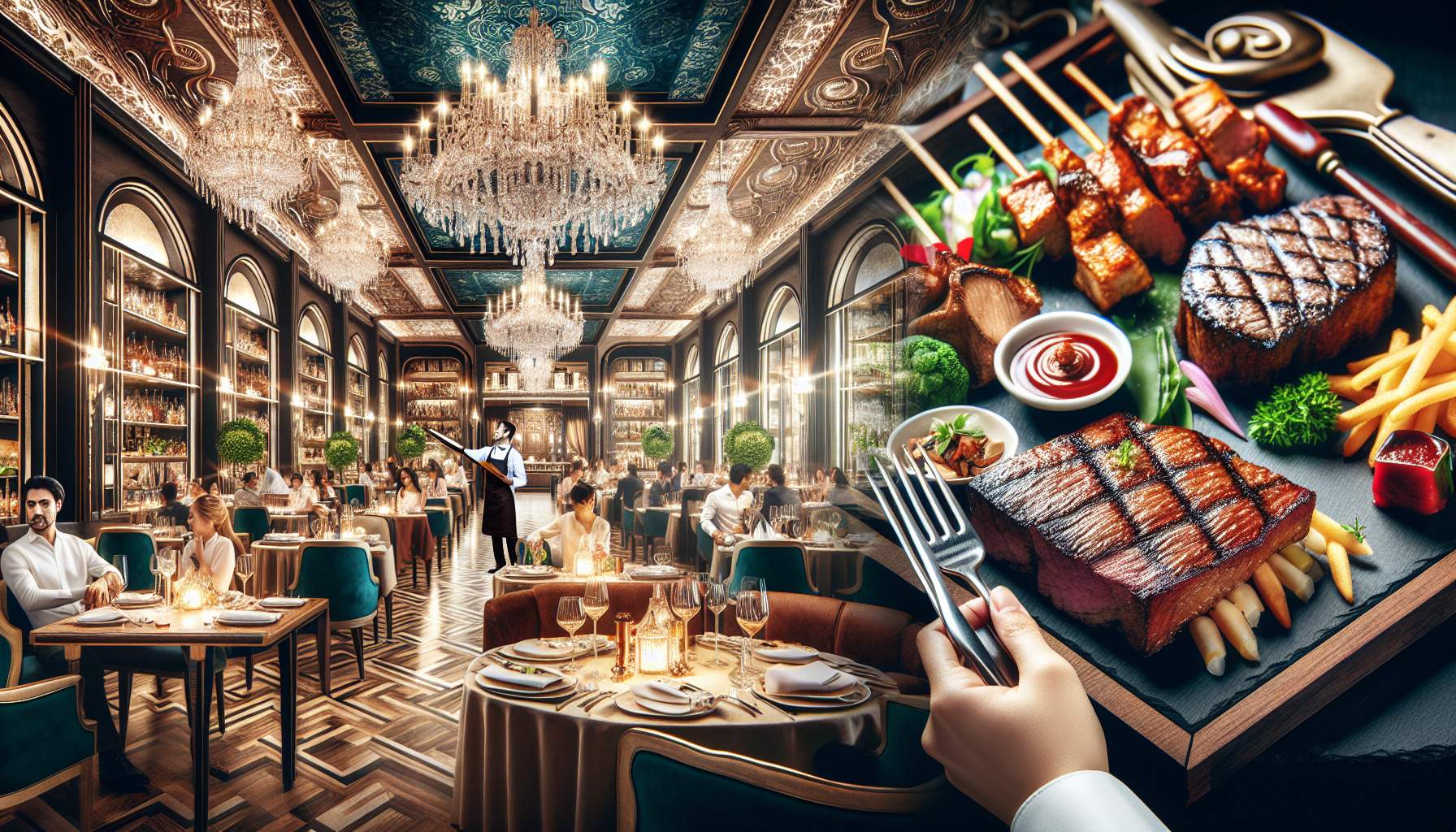 Изысканные рестораны с атмосферой и мясными блюдами