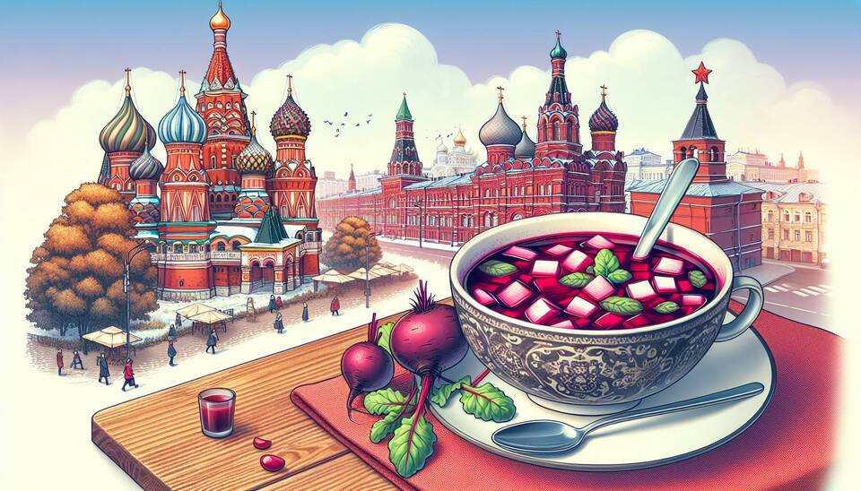 Вкусный борщ в доступных ресторанах Москвы>