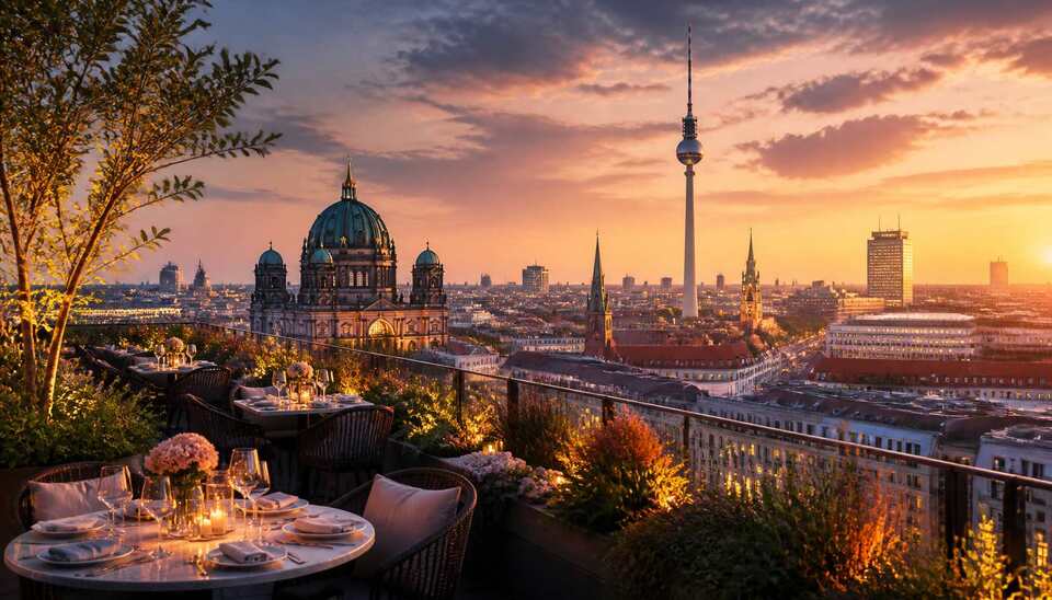 Enchanting Berlin Rooftop View Restaurants>