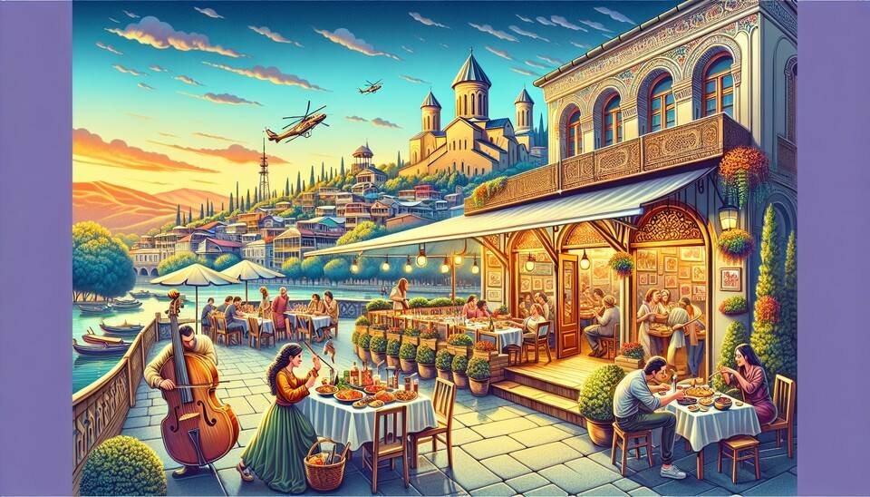 Рестораны Тбилиси: Грузинская кухня, живая музыка, виды>