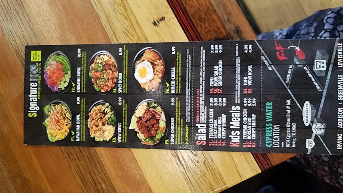 F&F Japanese Grill меню