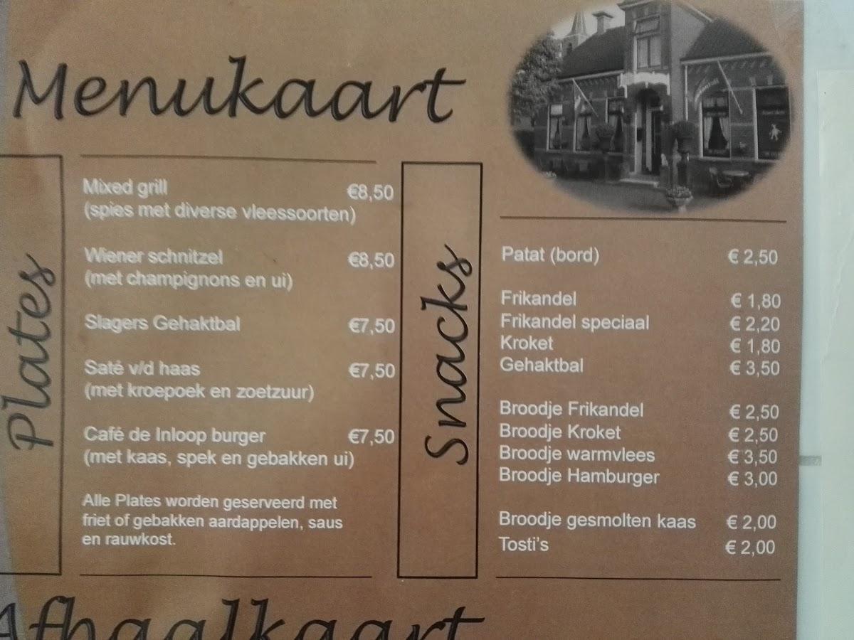 Café de Inloop меню