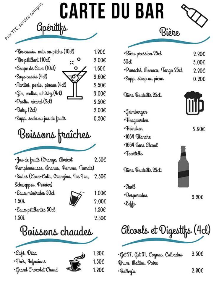 Bar-Hôtel-Restaurant L'Escargot меню