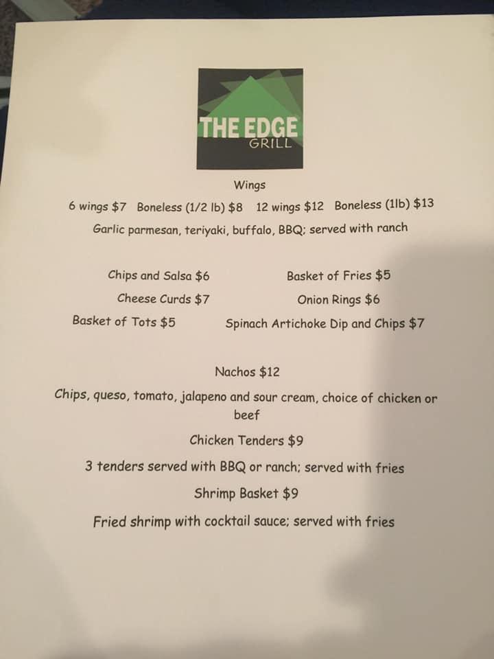 The Edge Grill меню