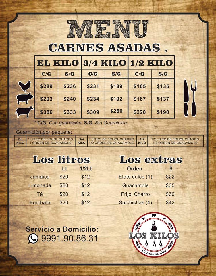 Los Kilos меню