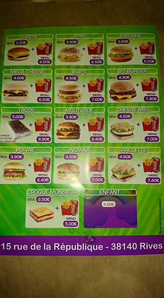 Scoot Burger's Rives - New меню
