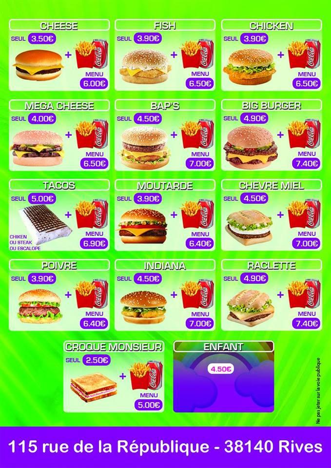 Scoot Burger's Rives - New меню