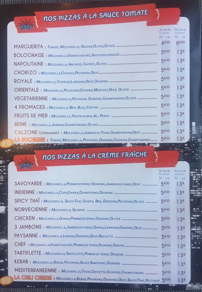 Pizza'lal меню