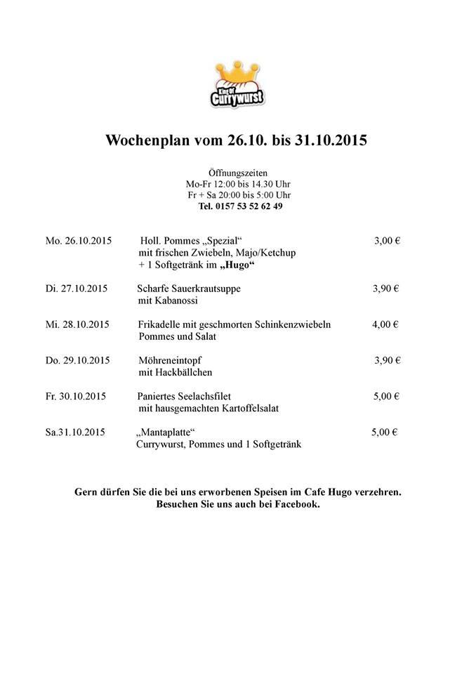 King Of Currywurst Rheine меню