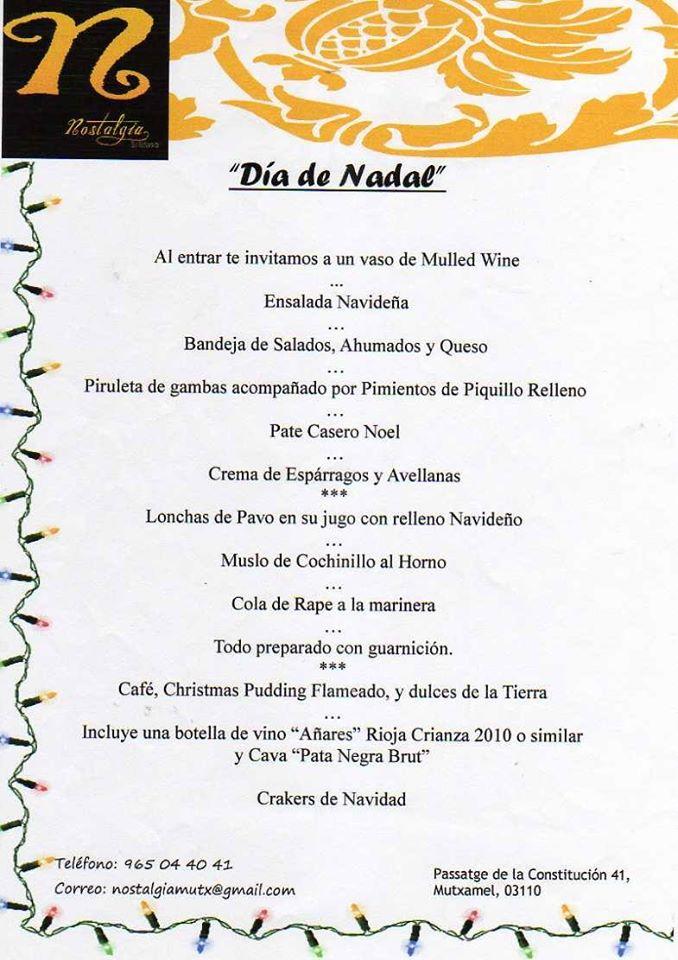 Nostalgia Muchamiel меню