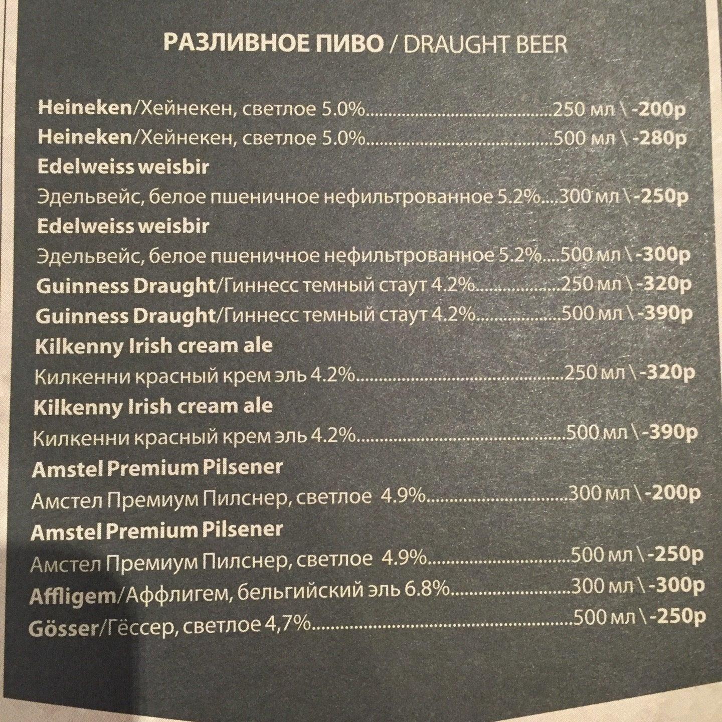 Буратинос меню