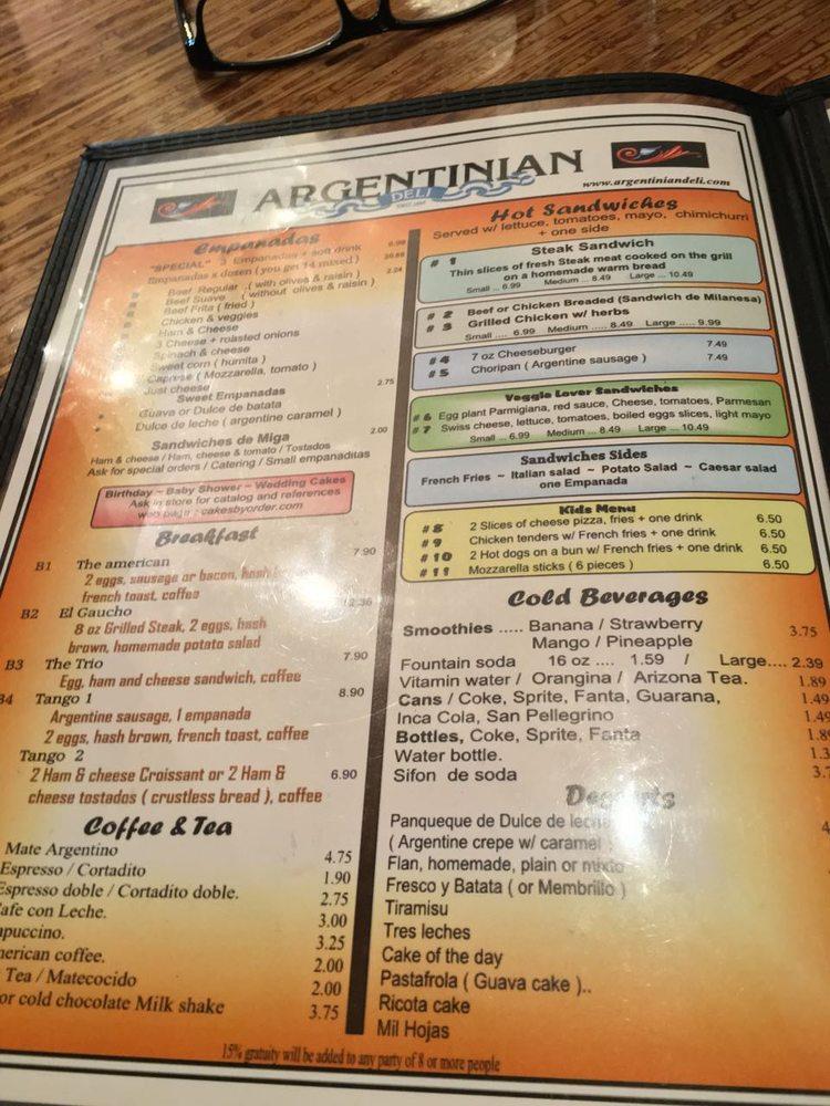 Argentinian Deli меню