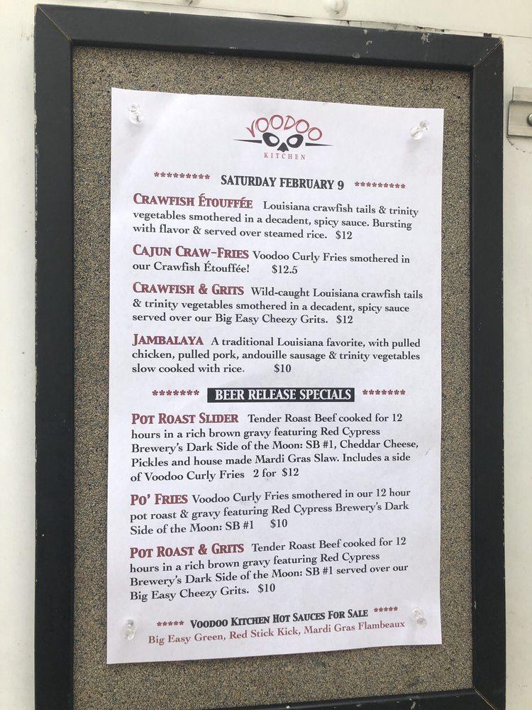 Voodoo Kitchen меню