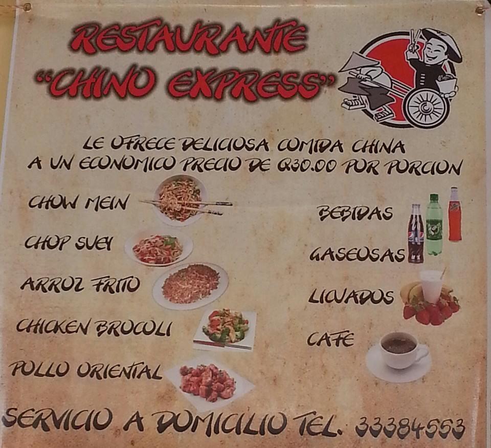 Restaurante "Chino Express"San Martin Jilotepeque.