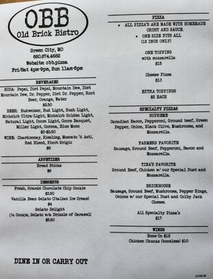 OBB (Old Brick Bistro)