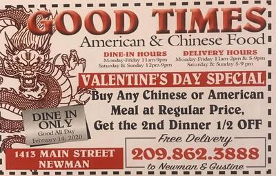 Good Times Restaurant Newman CA