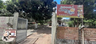 a parte exterior é uma característica importante do Restaurante Sabor da Roça