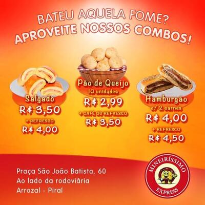 Aqui está a publicidade do Mineiríssimo Express