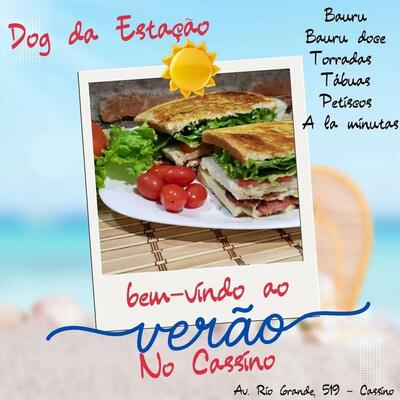 Aqui está a publicidade do Dog da Estação