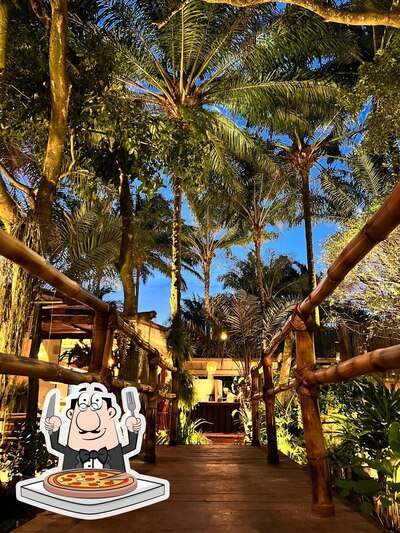 No Bahia Bambu Praia do Forte, você pode desfrutar de pizza