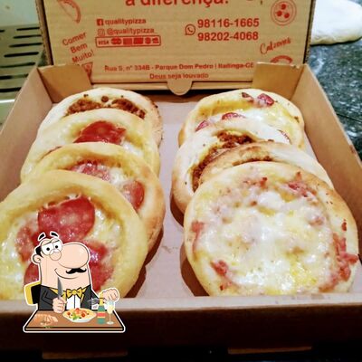 Comida em Pizzaria Quality pizza . Parque Dom Pedro Itaitinga