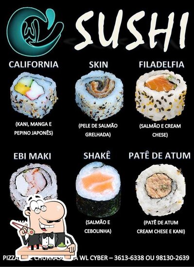 Rolos de sushi são disponibilizados no WL Cyber