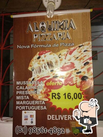 Aqui está a publicidade do Pizzaria Alquimia