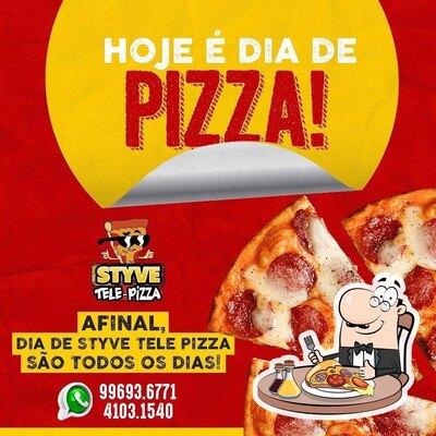 No Styve Telepizza, você pode degustar pizza
