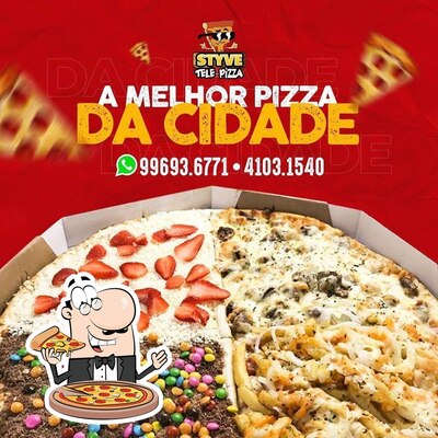 No Styve Telepizza, você pode provar pizza