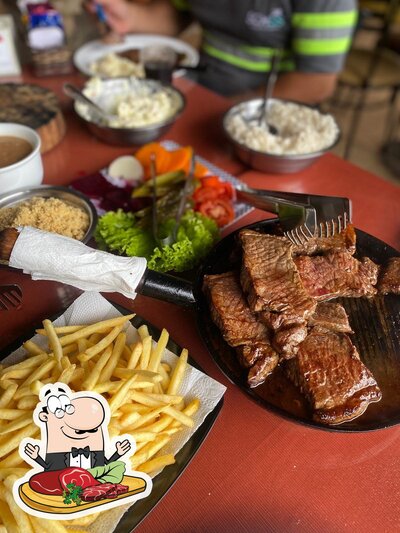 Há uma variedade de refeições para os amantes da carne