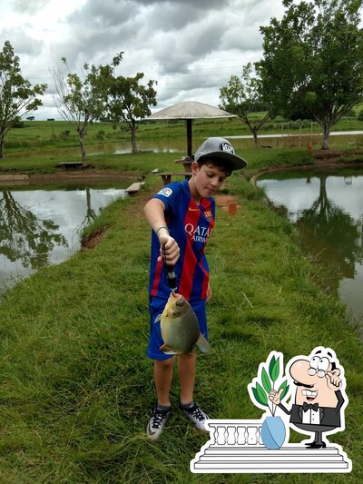 Você pode espairecer no na área externa do Pesqueiro Poit