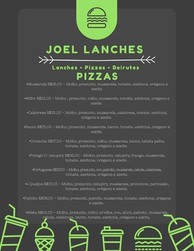 A publicidade apresenta informações sobre o Joel Pizzaria Jataìzinho PR