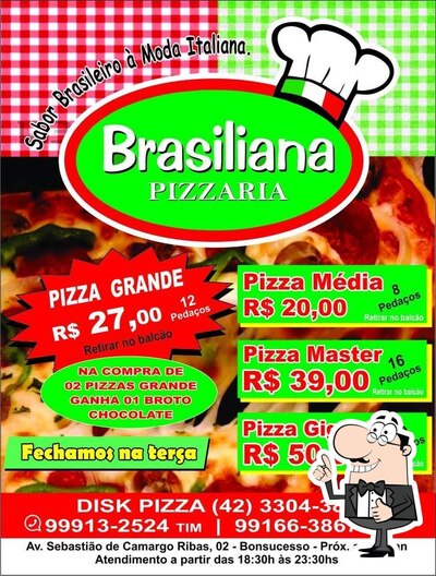 Olhe as informações sobre o Brasiliana Pizzaria