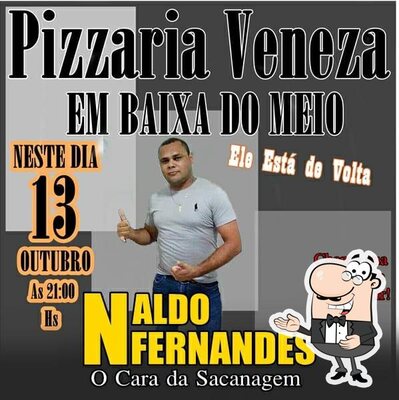 A publicidade mostra informações sobre o Pizzaria veneza baixa do meio
