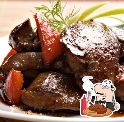 Experimente refeições de carne do menu