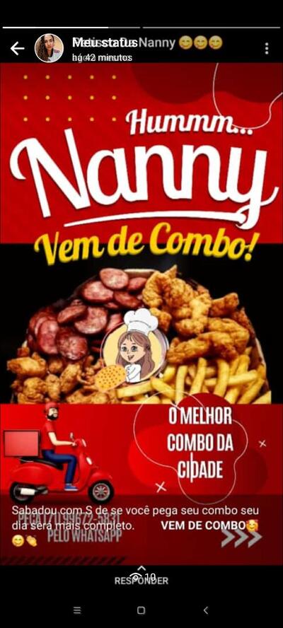 Aqui está a publicidade do Nanny petisco