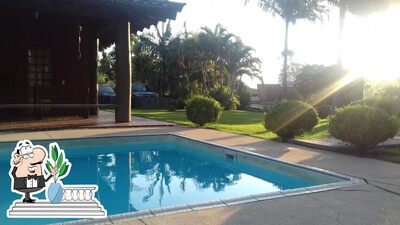 Desfrute da vista da área externa do Rancho Recanto da Roça