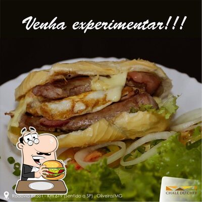 Consiga um hambúrguer no Chalé du chef