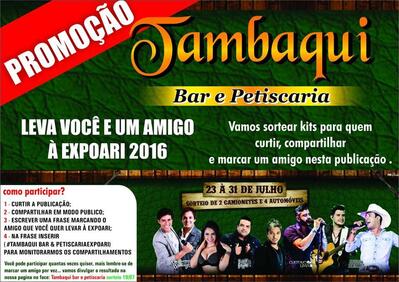 Aqui está a publicidade do Tambaqui Bar e Petiscaria
