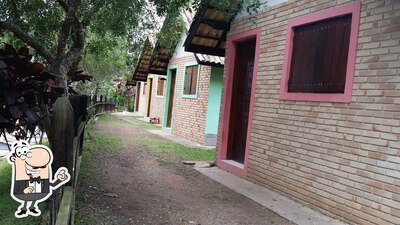 a área exterior é uma característica importante do Restaurante Rancho do Tico